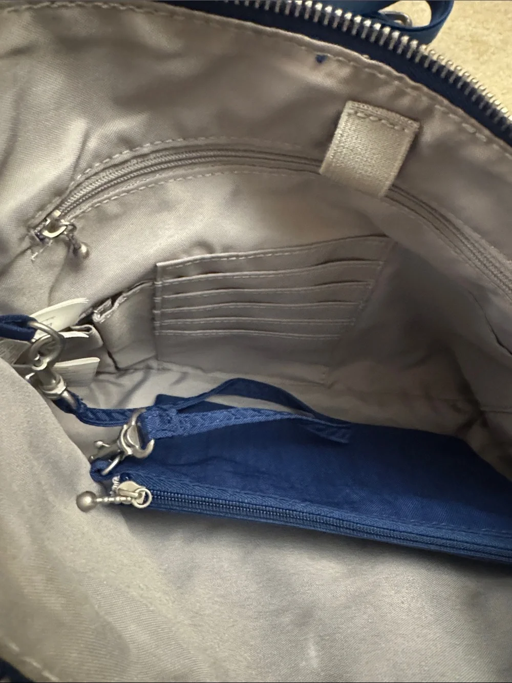 Baggallini Royal Blue Crossbody with Detachable Wristlet and Strap (2016)